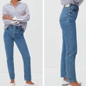 Everlane high rise straight jean